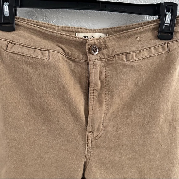 Madewell Curvy Emmett Wide Leg Pants 26 Camel High Rise Cotton Stretch SP24 - Picture 3 of 11